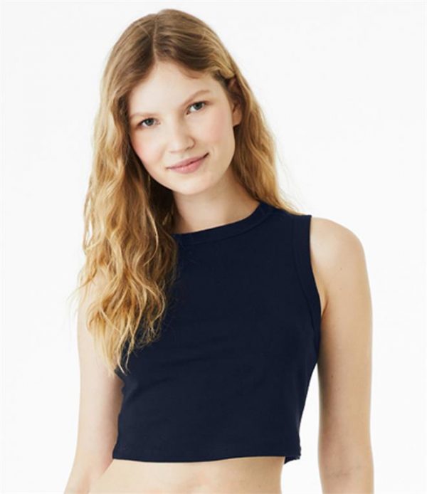 Bella Ladies Micro Rib Muscle Crop Tank Top Copy